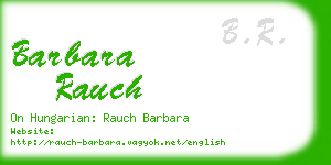 barbara rauch business card